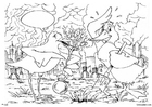 Disegni da colorare potare alberi