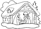 Disegni da colorare presepe