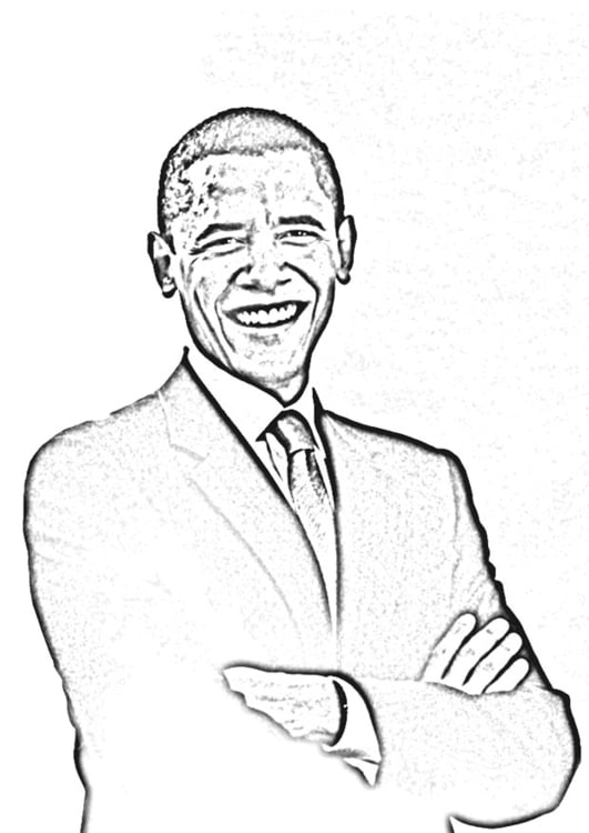 Disegno da colorare Presidente Obama