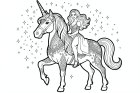 principessa su un unicorno