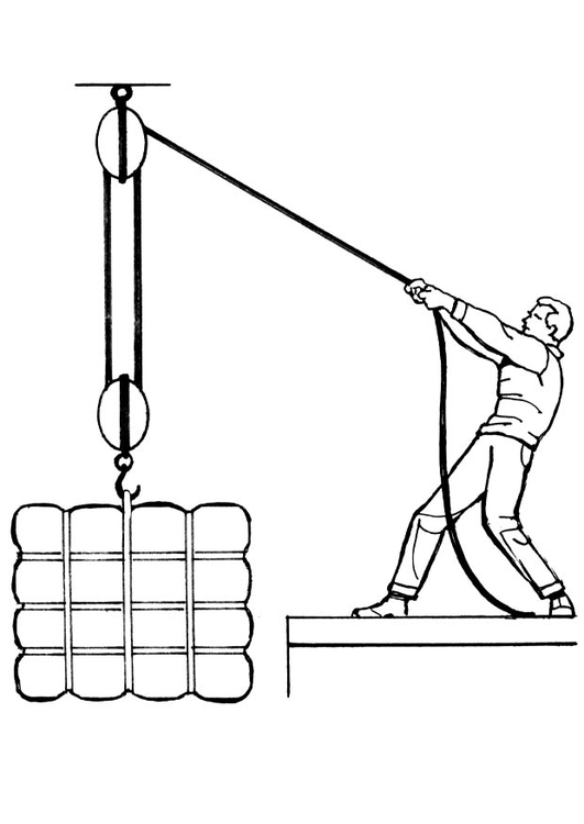 Disegno da colorare puleggia