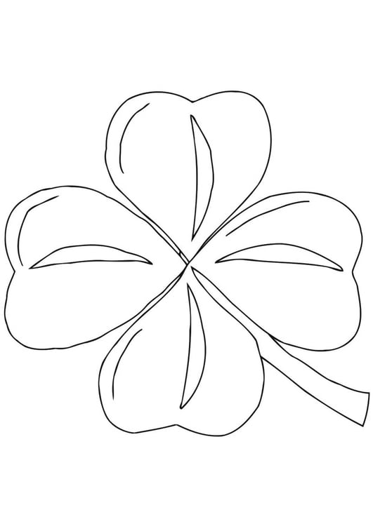 Disegno da colorare quadrifoglio - Shamrock