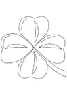 Disegni da colorare quadrifoglio - Shamrock