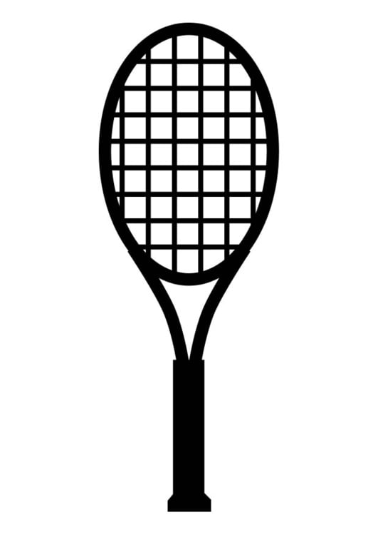 Disegno da colorare racchetta da tennis