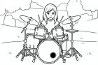 ragazza al tamburo