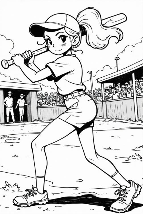 ragazza alla partita di baseball