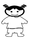 disegno-da-colorare ragazza cinese