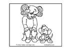 disegno-da-colorare ragazza con cane