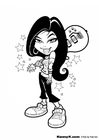 disegno-da-colorare ragazza rock