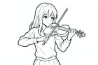 ragazza suona il violino