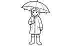 ragazzo con abbigliamento antipioggia