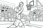 ragazzo gioca a basket