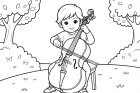 ragazzo suona il violoncello