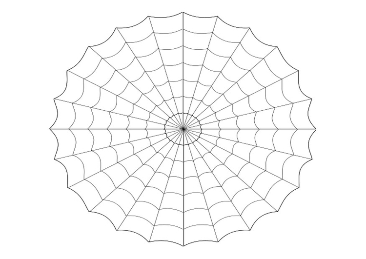 Disegno da colorare ragnatela