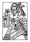 Disegno da colorare regina