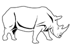 Disegno da colorare rinoceronte