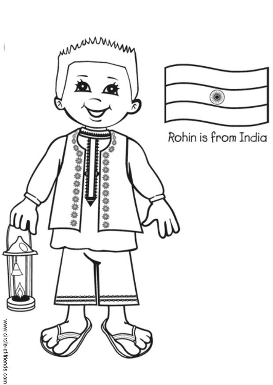 Disegno da colorare Rohin dall'India