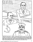 Disegni da colorare Roosevelt, Churchill, Stalin