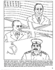 Disegno da colorare Roosevelt, Churchill, Stalin