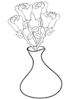 rose in vaso
