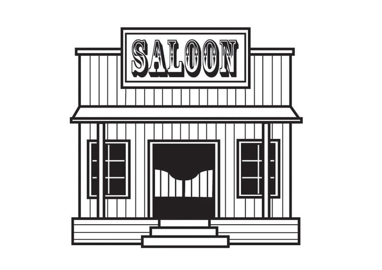 Disegno da colorare saloon