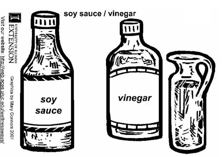Disegno da colorare salsa do soia - aceto