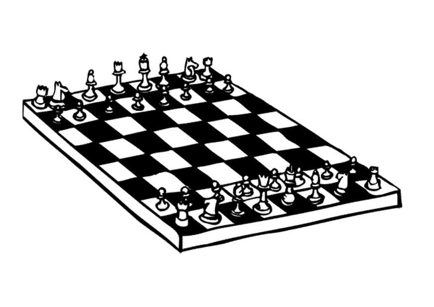 Disegno da colorare scacchi