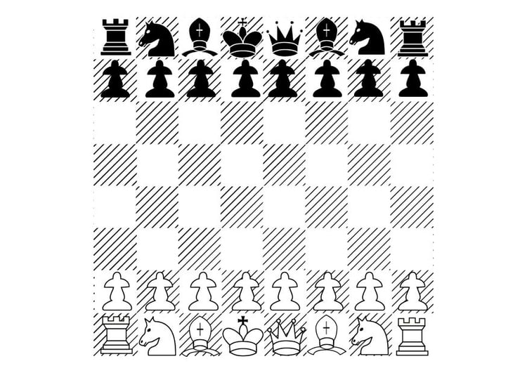Disegno da colorare scacchi