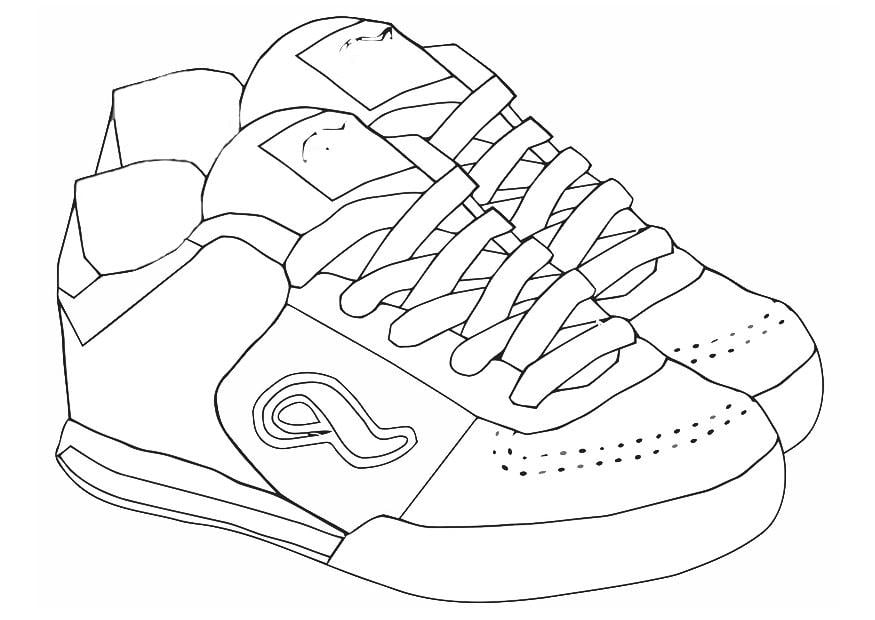 Disegno da colorare scarpe da ginnastica