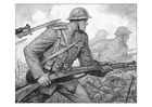 Disegni da colorare scena della prima guerra mondiale