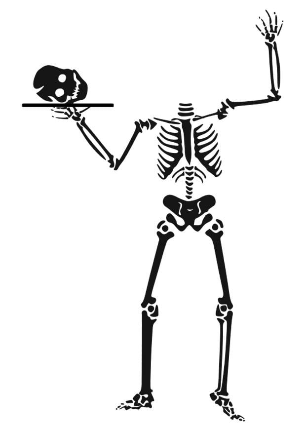 Disegno da colorare scheletro 