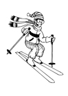 Disegni da colorare sciare