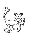 Disegni da colorare scimmia
