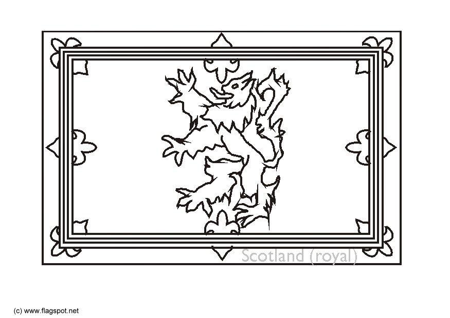 Disegno da colorare scudo reale della Scozia