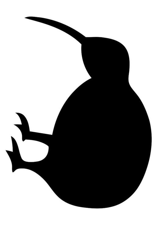 silhouetta di uccello - kiwi