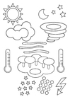 Disegni da colorare simboli meteorologici