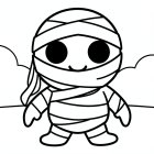 simpatica mummia di Halloween