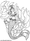 Disegni da colorare sirena sott'acqua