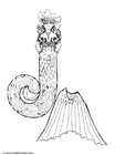 disegno-da-colorare sirena sulla sedia parte 1