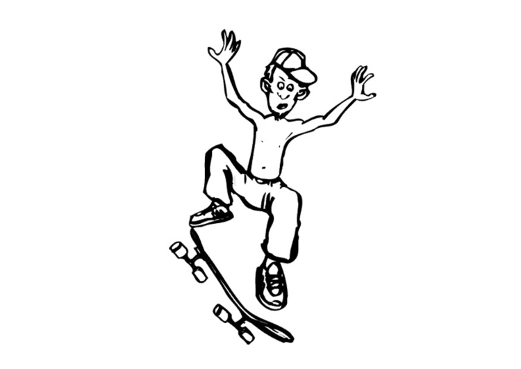 Disegno da colorare skate