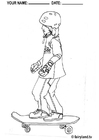 disegno-da-colorare skateboard