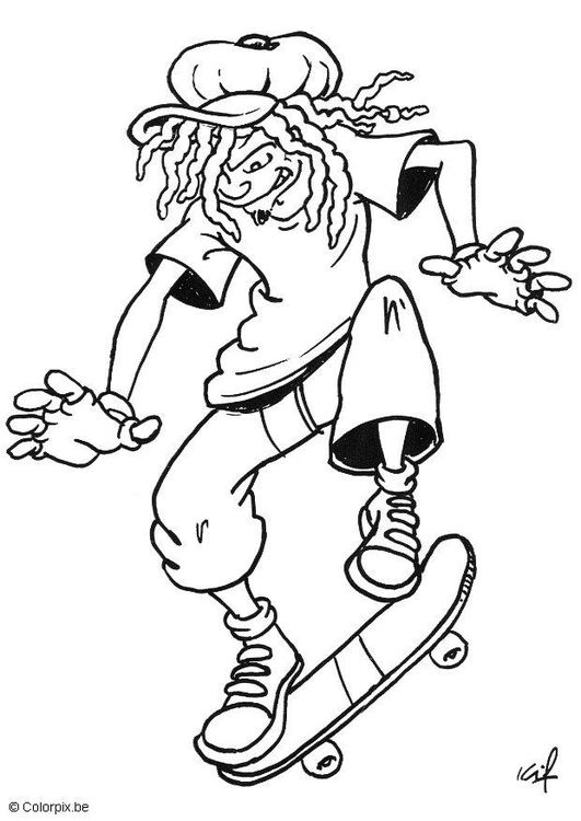 Disegno da colorare skater