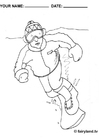 disegno-da-colorare snowboard