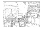 disegno-da-colorare soggiorno 18esimo secolo