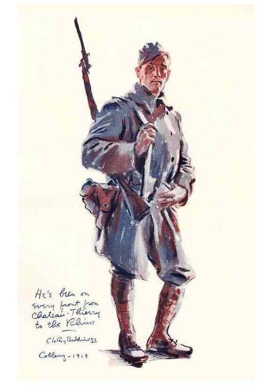 Disegno da colorare soldato nell prima guerra mondiale