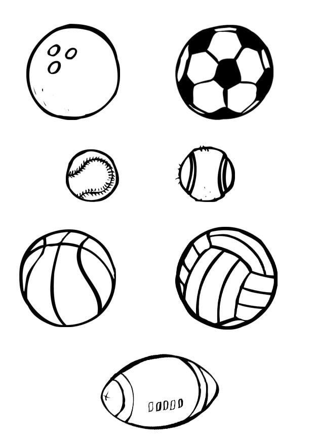 Disegno da colorare sport con la palla