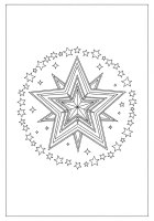 Disegno da colorare stella di natale