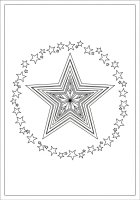 Disegno da colorare stelle a natale