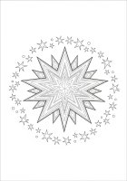 Disegno da colorare stelle a natale