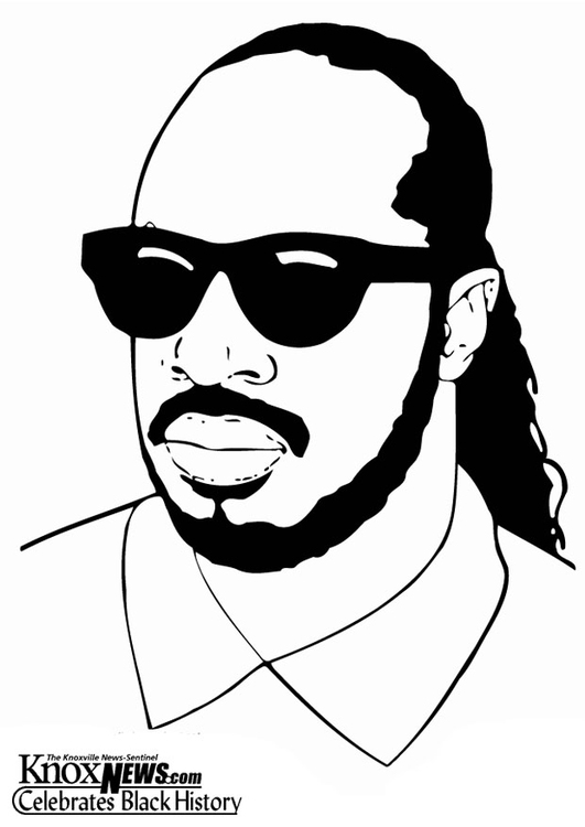 Disegno da colorare Stevie Wonder